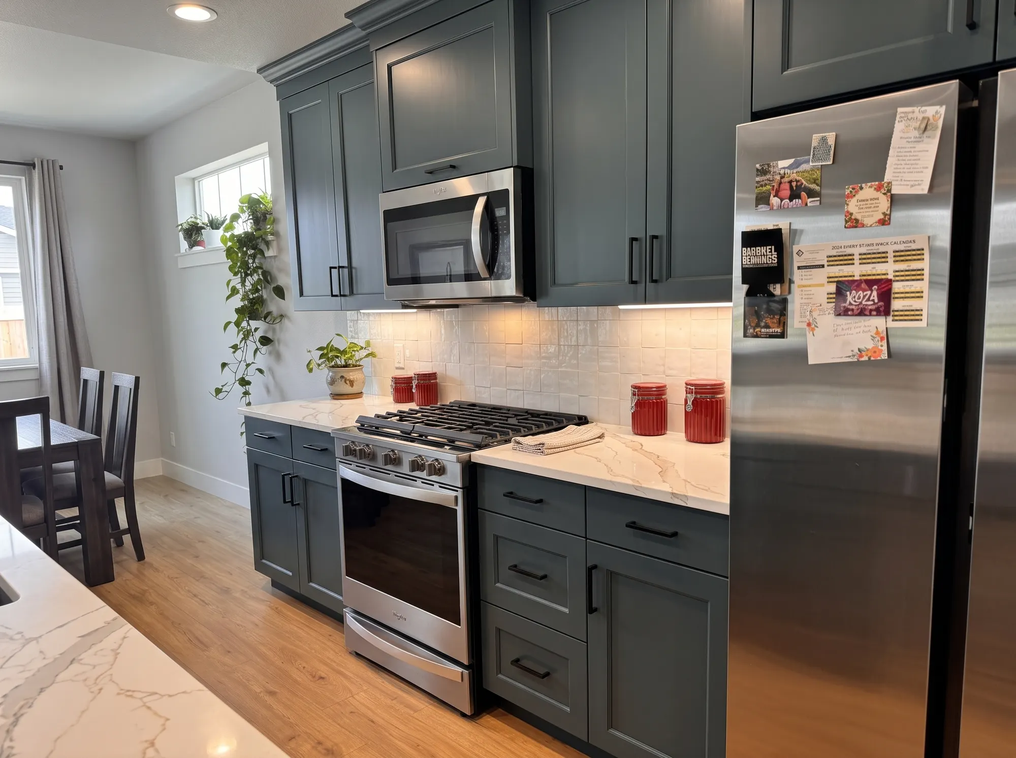 Kitchen left inspection ready after a move out cleaning in Vancouver WA